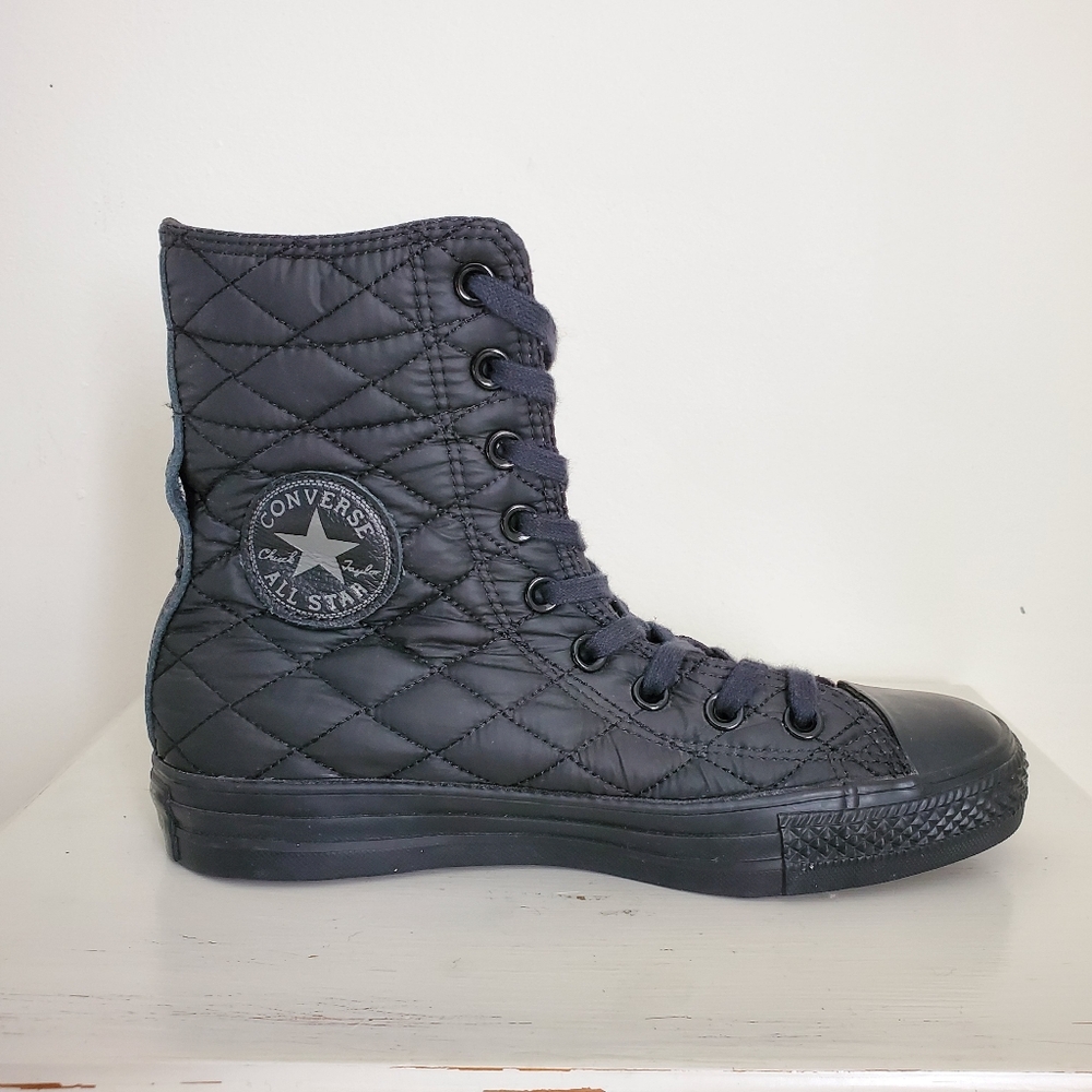 Black on Black Converse Quilted High Tops Women's size 7